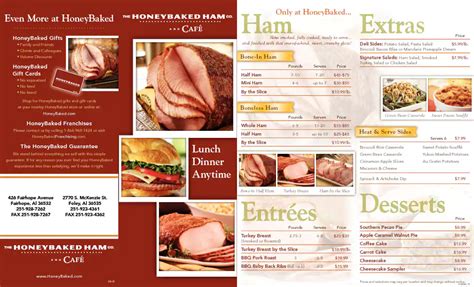 the honey baked ham company baton rouge menu|The HoneyBaked Ham Company menu